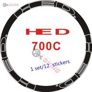 12 hed 림 브랜드 스티커 도로 자전거 700C 고퀄리티 장식 방수 바퀴