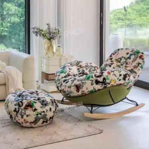 흔들의자 스윙소파 안락쇼파 1인용 리클라이너 패브릭 거실 원룸 발코니