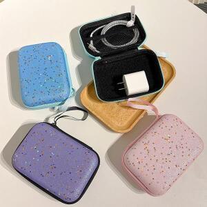 글리터 스타 데이터 케이블 에바 보관함 사각 지퍼 이어폰 포장 상자 CCD 카메라 가방