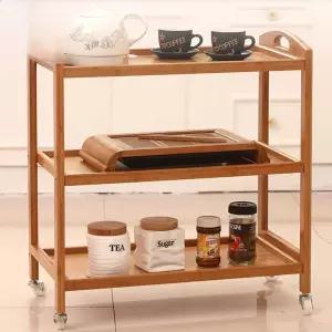 원목 이동식 단 선반 골드 테이블 바퀴 다용도 수납함