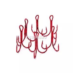 PROBEROS 레드 하이 카본 스틸 트레블훅 바늘 낚시바늘 훅 트레블훅