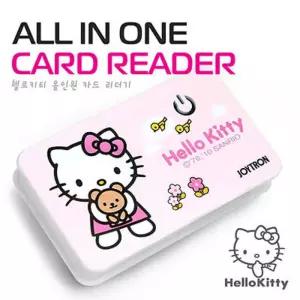 헬로키티 올인원 카드리더기/고속/휴대/타입/무선/차량/스마트/네트워크/메모리/저장/장치/기기/미니/블랙