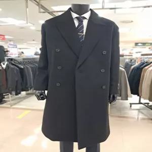 [바쏘옴므]바쏘옴므 블랙더블 울캐시미어 라펠카라 롱코트(WSZ4CD18ABK3