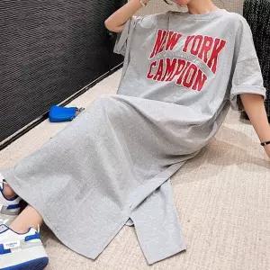 여름롱 반팔 박시핏 여름박시 롱빅사이즈 여름7부소매 7부소매 (WFJ76W2)