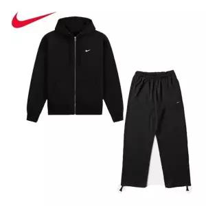 [하프클럽/나이키]나이키 츄리닝세트 스우시 일자집업세트 HV1085-010세트 기모 국내AS