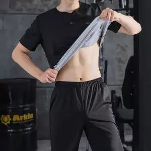 열트래핑 원단 운동 헬스 땀배출 반팔반바지 땀복세트 5부