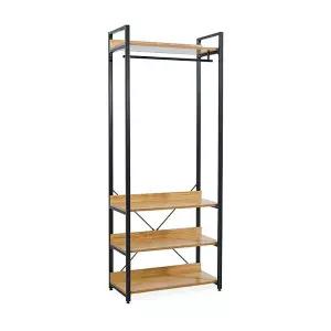 hs 800 3단 선반 행거 시스템 옷 걸이 장 드레스룸 옷장