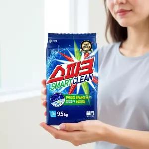 애경 스파크 스마트클린 겸용 9.5kg 2개 분말세제 세탁세제