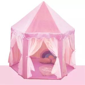 여아 핑크색 쉬폰커튼 공주 텐트 놀이집 성탄절 미니텐드 5살