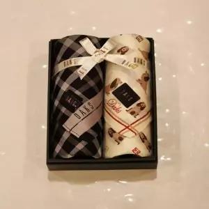 닥스손수건 DR103 닥스 남녀2매 혼합 손수건 세트