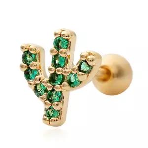 14K GOLD PIN 피어싱 선인장 14k피어싱 피어싱 귀걸이 링 원터치 한쪽판매