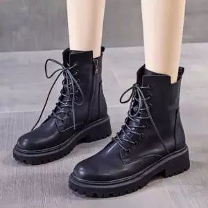 키높이 워커 플랫 부츠 여자 숏 부츠 WFGS8C7