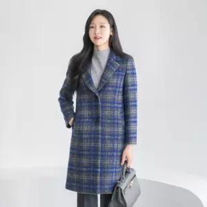 엄마옷 마담4060 클래씨마담 블루체크울롱코트 여성 데일리 -ZCO2512019-