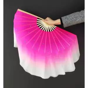 실크 너슬부채 댄스팬 그라데이션 팬베일 부채춤