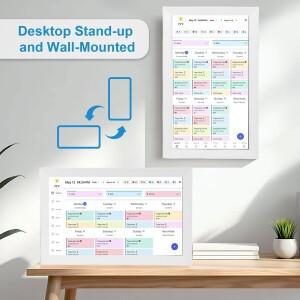 15.6인치 스마트 디지털 캘린더 가족용 1080P 터치스크린 와이파이 인터랙티브 디스플레이 사진 액자 플래