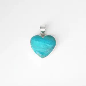 천연 페루오팔 원석 하트 펜던트