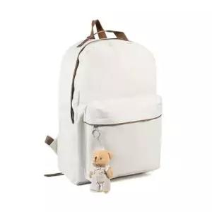 남여공용 곰돌이 키링 캐주얼백팩 베이직 스쿨백팩