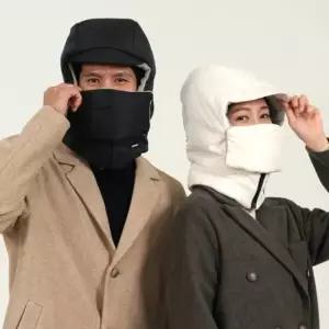 에스키모 핫포스 방한워머 패딩 넥워머 바라클라바 2종(블랙+크림)