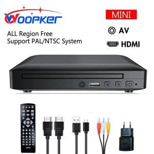 시디플레이어 Woopker 미니 DVD 플레이어 HD 및 RCA 케이블 포함 1080P PAL/NTSC USB 2 0 휴대용 CD 플레이어 가정 여행 지역 M218