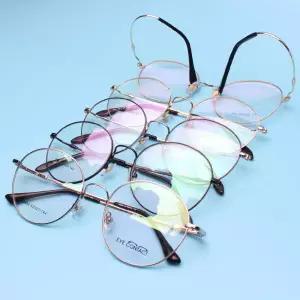 /다잇템 심플한 가벼운 티타늄테 학생 회사원 둥근 안경테