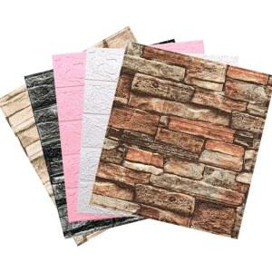 벽돌 스티커 껍질과 자기 공룡 모자이크 인테리어 데코 쿠션 캐비닛 10장세트 폼벽지