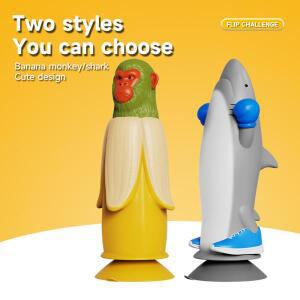 플립 챌린지 바나나 몽키 대 상어 카드 게임 모임 전투용 액션 테이블탑