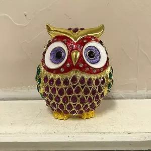 고품질 FH8421 색상랜덤 칠보 부엉이 인테리어 소품 장식품 (WFK6IIS)