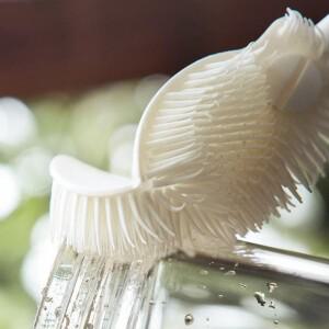 신형 실리콘 컵 브러시 접이식 헤드 긴 손잡이 유리 세척기 화이트 청소 젖병용