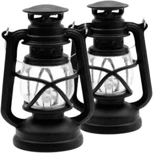 이바세니스 미니어처 인형의집 램프 빈티지 오일 랜턴 LED 등유 허리케인 장면 장식용 배터리 없음