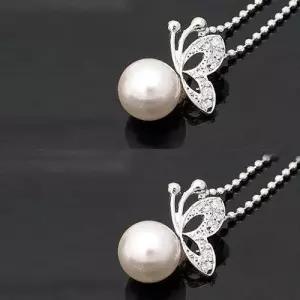 나비진주목걸이 진주목걸이 나비목걸이 W0D91B6