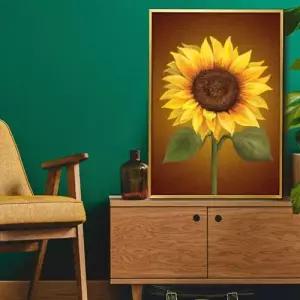 해바라기그림 액자 A2 SUN2 풍수그림 돈들어오는 W4C2964