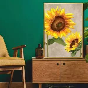 해바라기그림 액자 A2 SUN4 풍수그림 돈들어오는 W4C2967