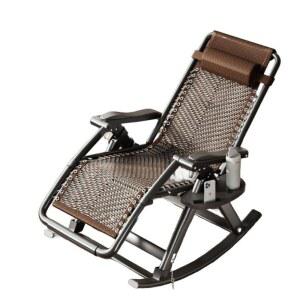 1인용 받기/ 검은다리 싱글 선 발코니 스크랩 인포토그램 신상 로킹체어 스크래치가죽 1 흔들의자 오렌지 리클라이너