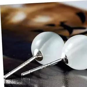 이너컨츠피어싱 오팔 스털링 실버 귀걸이 원석 캣츠아이 S925 셀프귀뚫기