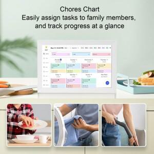 15.6인치 1080P 터치스크린 스마트 디지털 캘린더 WiFi 앱 제어 인터랙티브 가족 플래너 사진 액자 32GB
