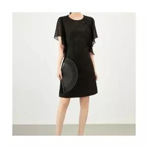 여자 예쁜 쉬폰 원피스 스플라이싱 자카드 복고풍 드레스 빈티지 SPO마켓5