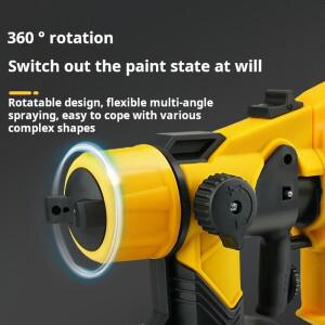 페인트 분무기 800W 고출력 전기 스프레이 건 1400ml 대용량 컨테이너 청소가 용이함 4개의 노즐과 가구
