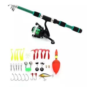 입문용 루어 낚시 세트 1.7M 스피닝릴 줄감긴 가방 풀세트
