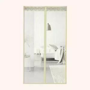 줄무늬 현관문 자석 모기장 100X200CM 자동 닫힘