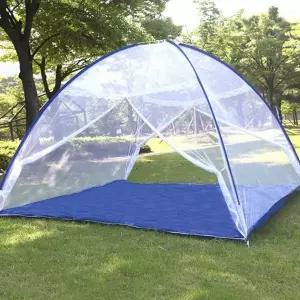 야외 모기장 텐트형 양문형 캠핑 원터치 모기장 대형 접이식 차단망 화이바 그늘막 폴대