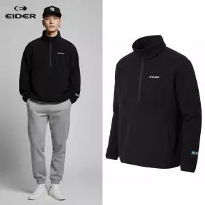 [백화점 정품] 아이더 플리스 후리스 출고] 남자 샤모니 마이크로 티셔츠 블랙 반집업 털 뽀글이 점퍼 자켓