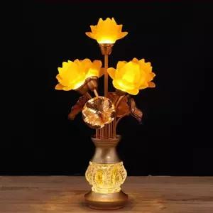 연꽃 램프 인테리어 무드등 조명 장식 행사 불교 멀티컬러 등신불 역술원 라이트 전통