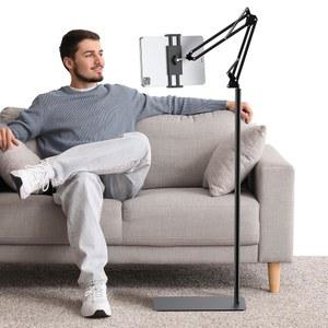 [미국배송] 이노기어 태블릿 바닥 스탠드 오버헤드 침대 전화 스탠드 조절 가능한 홀더 아이폰호환 아이패드호환 PRO AIR MINI 삼성호환 킨들 전자책 리더기(중형)와 호환되는 범용