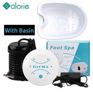 대야 및 해독 전기 발 스파 기계, 발 목욕, 종아리 발 목욕 스파 월풀 케어 기계, 이온 피로 욕조