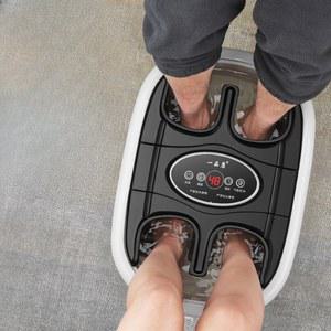 커플 발 스파 욕조 - 가열 및 허브 스팀 기능을 갖춘 전기 버블 마사지기, 이중 담그는 족탕