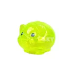 (SM)형광 투명 돼지저금통 소 3P 동전저금통 (WFK90PI)