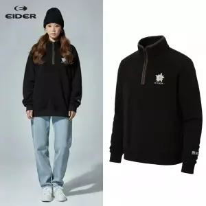 [백화점 정품] 아이더 플리스 후리스 출고] 여성 샤모니 마이크로 티셔츠 블랙 점퍼 반집업 털 뽀글이 자켓