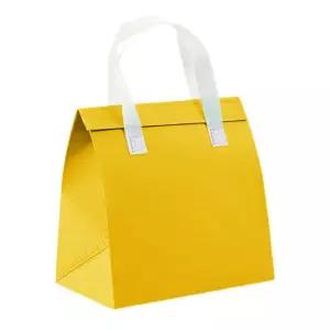 부직포 냉온 쇼핑백가방 노랑(24x25x15cm) 보온보냉가방 보냉가방 피크닉가방