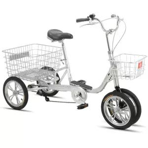 성인용 3륜 자전거 세발 짐수레 클래식 수납함 경량