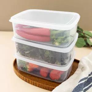 냉장고 정리 사각 밀폐용기W (1.3L) 소분용기 플라스틱반찬통 나카야용기